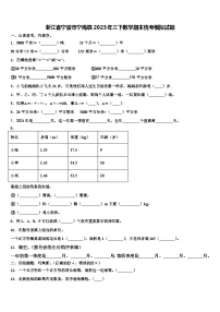 浙江省宁波市宁海县2023年三下数学期末统考模拟试题含解析