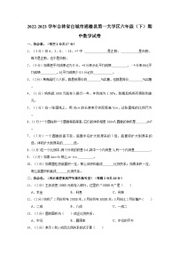 2022-2023学年吉林省白城市通榆县第一大学区六年级（下）期中数学试卷