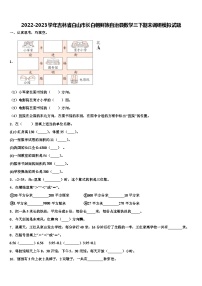 2022-2023学年吉林省白山市长白朝鲜族自治县数学三下期末调研模拟试题含解析