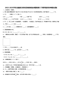 2022-2023学年云南省红河哈尼族彝族自治州蒙自县三下数学期末统考模拟试题含解析