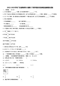 2022-2023学年广东省梅州市大埔县三下数学期末质量跟踪监视模拟试题含解析