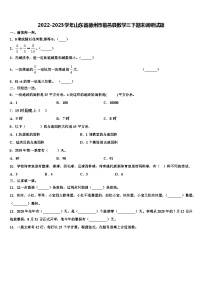 2022-2023学年山东省德州市临邑县数学三下期末调研试题含解析