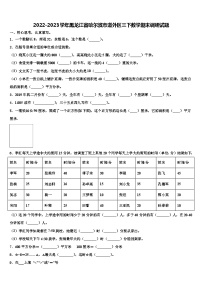 2022-2023学年黑龙江省哈尔滨市道外区三下数学期末调研试题含解析