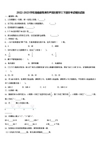 2022-2023学年湖南省株洲市芦淞区数学三下期末考试模拟试题含解析