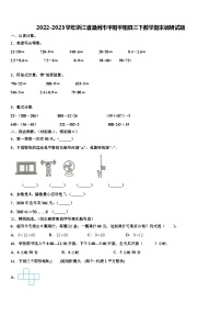 2022-2023学年浙江省温州市平阳平阳县三下数学期末调研试题含解析