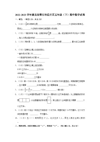 2022-2023学年湖北省黄石市经开区五年级（下）期中数学试卷