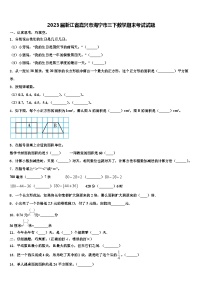 2023届浙江省嘉兴市海宁市三下数学期末考试试题含解析