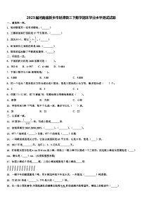 2023届河南省新乡市延津县三下数学期末学业水平测试试题含解析