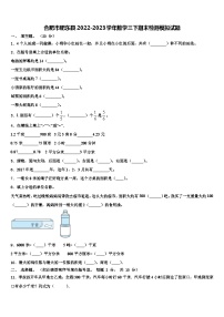 合肥市肥东县2022-2023学年数学三下期末检测模拟试题含解析