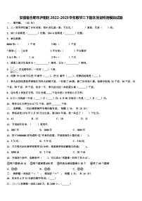 安徽省合肥市庐阳区2022-2023学年数学三下期末质量检测模拟试题含解析