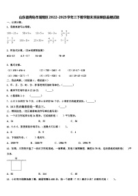 山东省青岛市城阳区2022-2023学年三下数学期末质量跟踪监视试题含解析