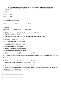 广东省惠州市惠阳区十校联考2022-2023学年三下数学期末预测试题含解析