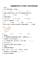 河南省濮阳市范县2023年数学三下期末达标检测试题含解析