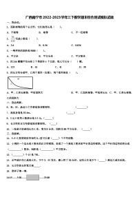 广西南宁市2022-2023学年三下数学期末综合测试模拟试题含解析