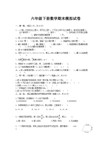 人教版六年级下册数学期末模拟试卷（8）