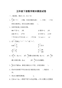 人教版五年级下册数学期末模拟试卷（3）