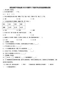 湖北省咸宁市通山县2023年数学三下期末学业质量监测模拟试题含解析