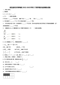 湖北省武汉市蔡甸区2022-2023学年三下数学期末监测模拟试题含解析