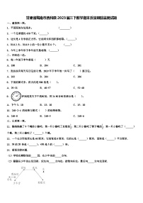 甘肃省陇南市西和县2023届三下数学期末质量跟踪监视试题含解析