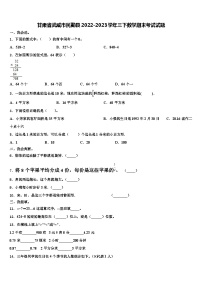 甘肃省武威市民勤县2022-2023学年三下数学期末考试试题含解析