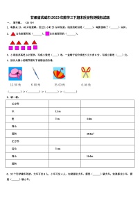 甘肃省武威市2023年数学三下期末质量检测模拟试题含解析