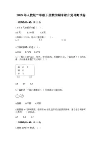 2023年人教版二年级数学下册期末综合复习试卷（附答案）