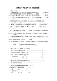 小升初模拟（试题）-六年级下册数学苏教版（二）