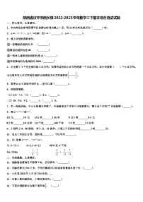 陕西省汉中市西乡县2022-2023学年数学三下期末综合测试试题含解析