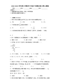 +期末复习卷（试题）人教版六年级下册数学