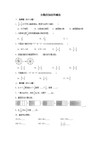 期末专题练习 分数的加法和减法（试题）五年级下册数学 人教版