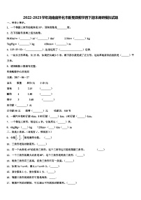 2022-2023学年湖南省怀化市新晃县数学四下期末调研模拟试题含解析