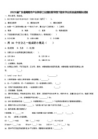 2023届广东省揭阳市产业转移工业园区数学四下期末学业质量监测模拟试题含解析