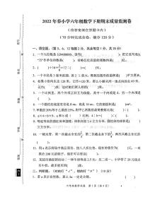 广东省汕尾市陆丰市兴文小学2021-2022学年六年级下学期期末数学试题