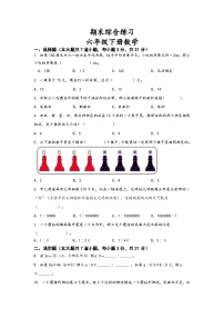 期末综合练习（试题）-六年级下册数学北京版