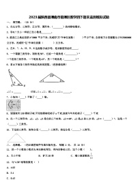 2023届陕西省渭南市临渭区数学四下期末监测模拟试题含解析