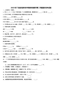 2023年广东省河源市连平县四年级数学第二学期期末统考试题含解析