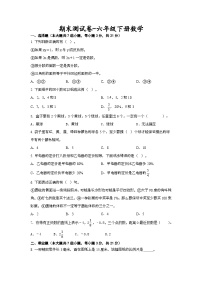 期末测试（试题）六年级下册数学西师大版