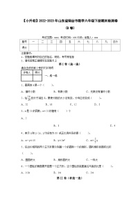 【小升初】2022-2023学年山东省烟台市数学六年级下册期末检测卷（B卷）含解析