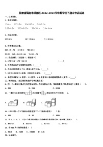 甘肃省陇南市武都区2022-2023学年数学四下期末考试试题含解析