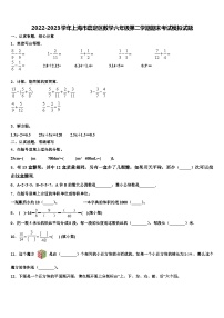 2022-2023学年上海市嘉定区数学六年级第二学期期末考试模拟试题含解析