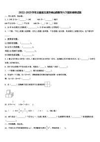 2022-2023学年云南省玉溪市峨山县数学六下期末调研试题含解析