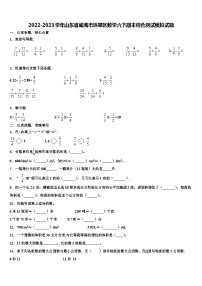 2022-2023学年山东省威海市环翠区数学六下期末综合测试模拟试题含解析