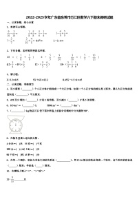 2022-2023学年广东省东莞市万江区数学六下期末调研试题含解析