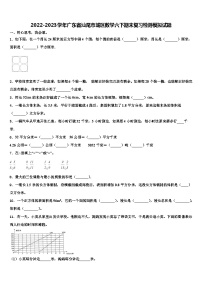 2022-2023学年广东省汕尾市城区数学六下期末复习检测模拟试题含解析