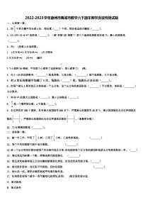 2022-2023学年德州市禹城市数学六下期末教学质量检测试题含解析