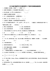 2023届江西省萍乡市安源区数学六下期末质量跟踪监视试题含解析