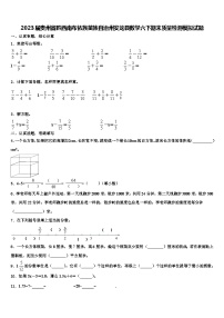 2023届贵州省黔西南布依族苗族自治州安龙县数学六下期末质量检测模拟试题含解析