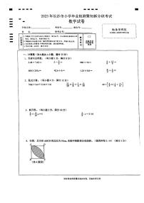 2023年长沙市小学毕业检测暨初新分班考试数学试卷带答案