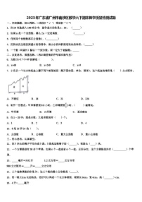 2023年广东省广州市南沙区数学六下期末教学质量检测试题含解析