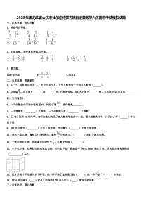 2023年黑龙江省大庆市杜尔伯特蒙古族自治县数学六下期末考试模拟试题含解析